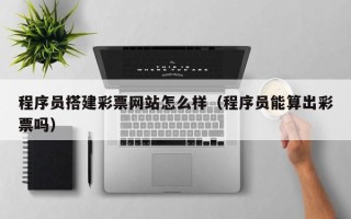 丹阳程序员搭建彩票网站怎么样（程序员能算出彩票吗）